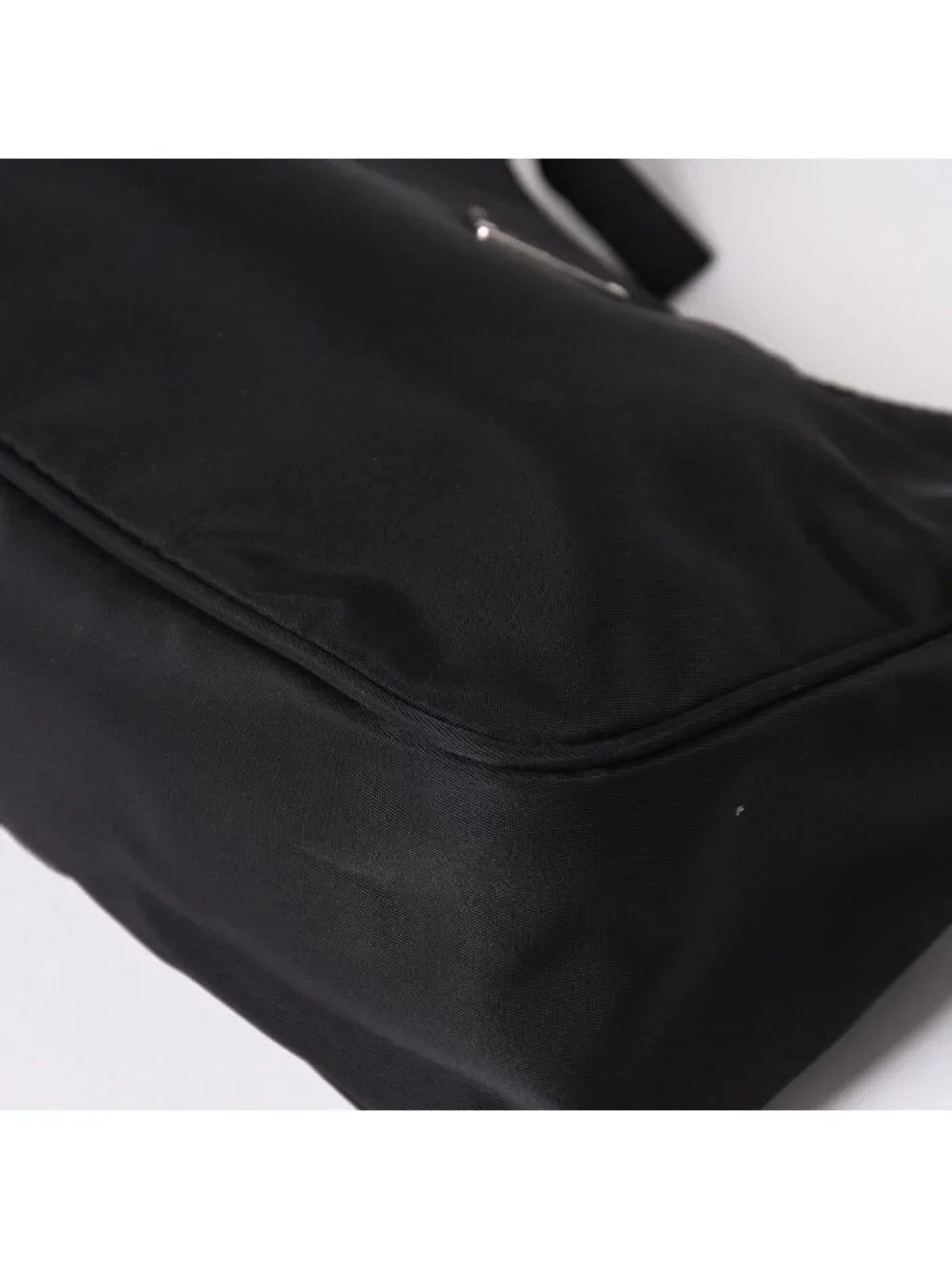 Prada Hobo Handbag Nylon Black